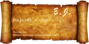 Bajczár Joel névjegykártya
